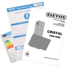 Вытяжка ELEYUS CRISTAL 1000 LED 60 WH