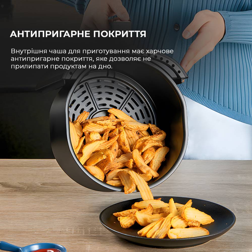 У Фокстрот Аерофритюрниця DEERMA Air Fryer KZ100 (DEM-KZ100)