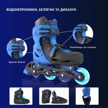 Ролики NEON Combo Skates Blue  (NT09B4)