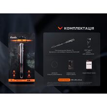 Тактическая ручка с фонариком FENIX T6 Black (T6-Black)