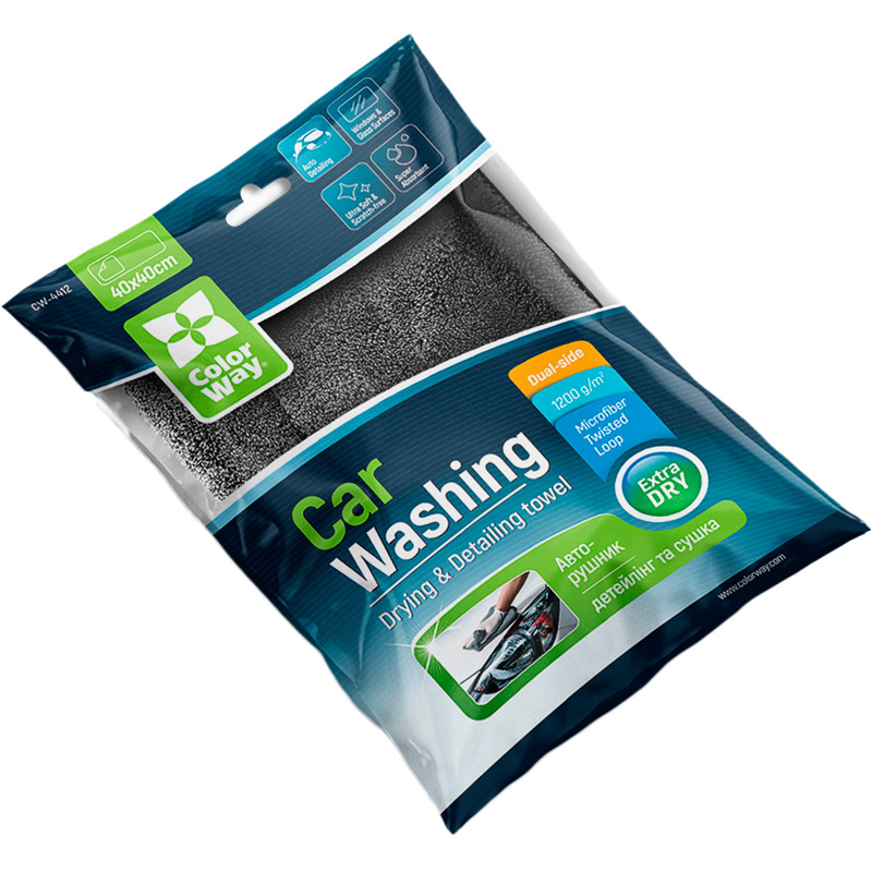 Фото 14 Авторушник COLORWAY Extra 1200gsm 40 х 40 см Grey (CW-4412)