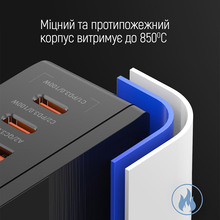 Сетевое зарядное устройство COLORWAY Power Delivery GaN 100W Black (CW-CHS041PD-BK)