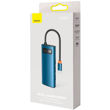 Док-станция BASEUS Metal Gleam Series 6in1 Blue