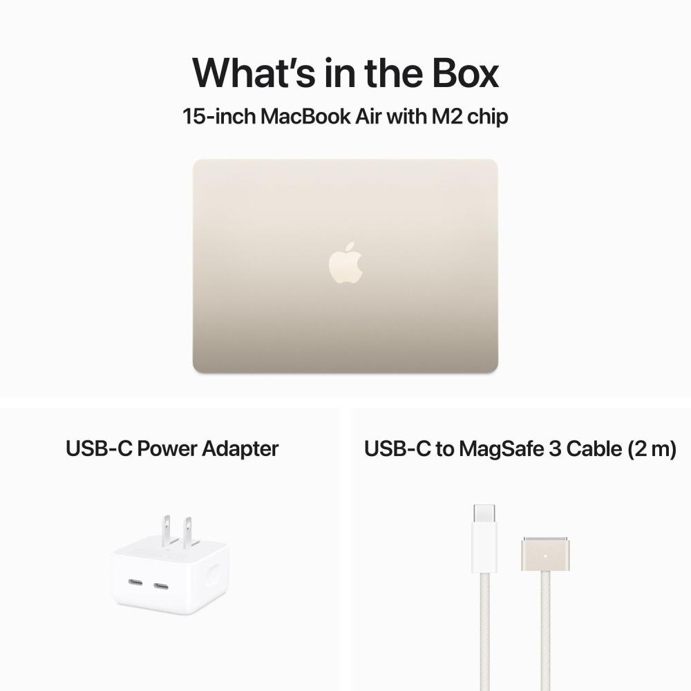 В интернет магазине Ноутбук APPLE MacBook Air M2 15" 256GB Starlight (MQKU3UA/A)