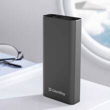 Powerbank COLORWAY 20000 mAh Full Gray (CW-PB200LPH3GR-PDD)