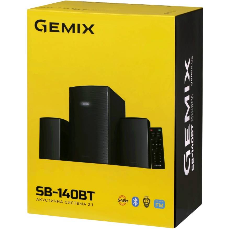 Колонки GEMIX SB-140BT Мощность сабвуфера 30