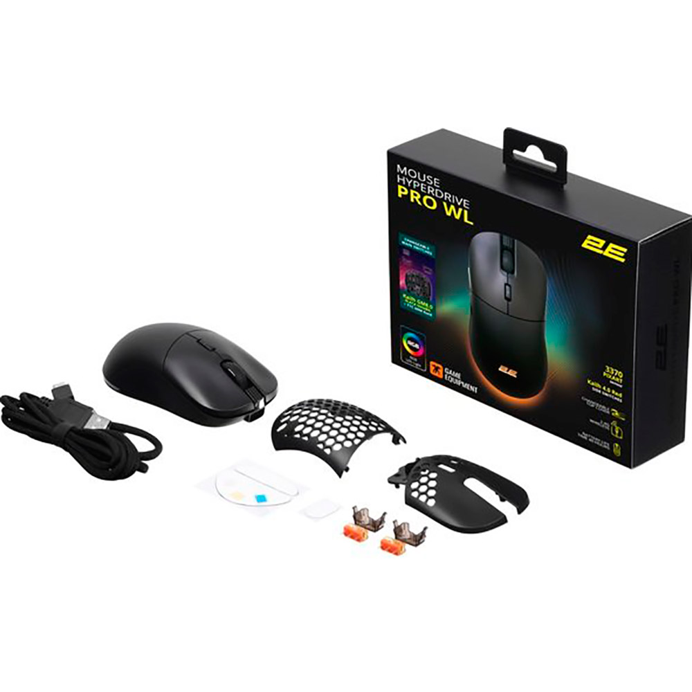 В Украине Мышь 2E GAMING HyperDrive Pro WL RGB Black (2E-MGHDPR-WL-BK)