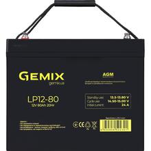 Аккумулятор GEMIX 12V 80Ah AGM Black (LP12-80M8)