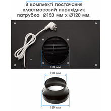 Витяжка ELEYUS GEMINI 700 LED 52 BL