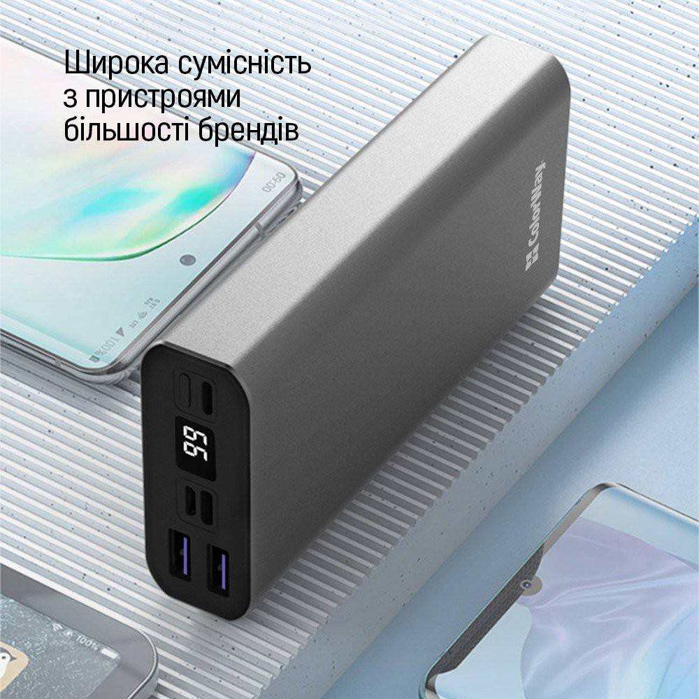 В інтернет магазині Powerbank COLORWAY 20000 mAh Full Gray (CW-PB200LPH3GR-PDD)