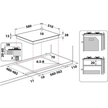 Варочная поверхность WHIRLPOOL TKRL661IXEU