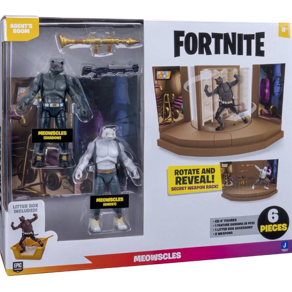 Фото 15 Набір фігурок FORTNITE Jazwares Fortnite 2 Figure Pack Agent's Room Meowcles (FNT0647)