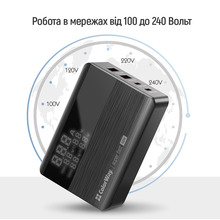 Сетевое зарядное устройство COLORWAY Power Delivery GaN 100W Black (CW-CHS041PD-BK)