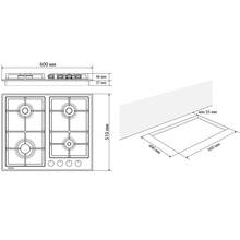 Варильна поверхня ELEYUS SILVA 60 BL + RB CF