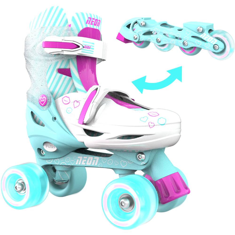 Ролики NEON COMBO SKATES Turquoise (NT09T4) Діаметр коліс 65