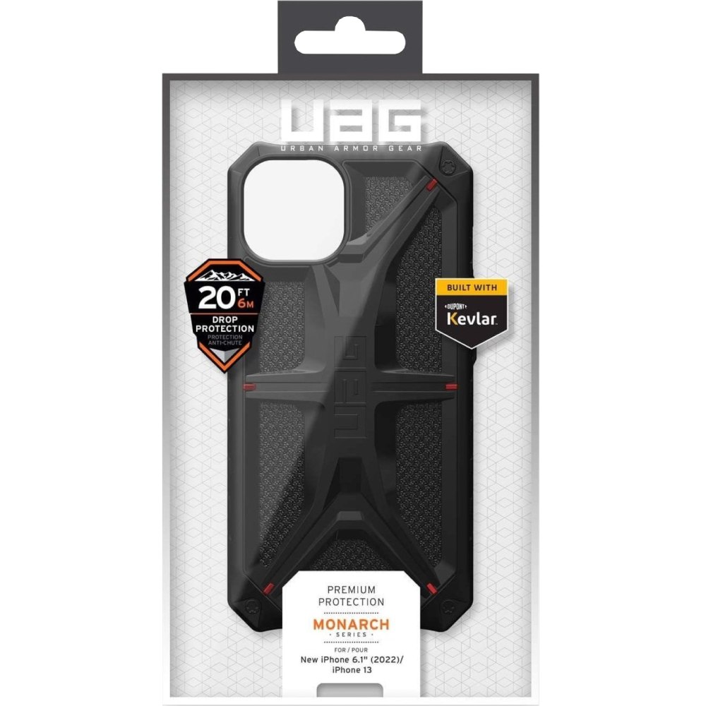 Фото 16 Чехол UAG Monarch для Apple iPhone 14 Kevlar Black (114032113940)
