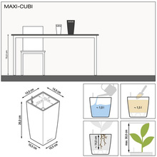Кашпо LECHUZA Maxi Cubi White (18050)