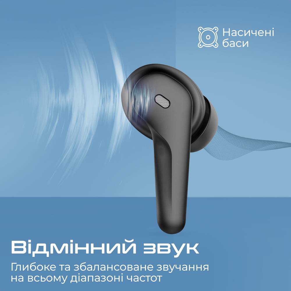 Гарнитура PROMATE freepods-3.black Конструкция внутриканальные (в ушной канал)