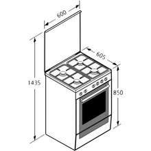 Плита комбінована VENTOLUX GE 6060 CS 6TC (X)