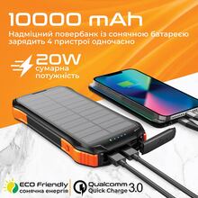 Powerbank Promate SolarTank-10PDQi Power Delivery Qi Black (solartank-10pdqi.black)