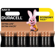 Щелочные батарейки Duracell AAA 12 шт (81545432)