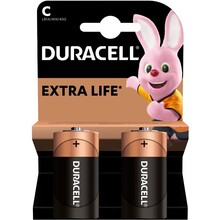 Щелочные батарейки Duracell C 2 шт (5006001)