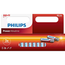 Батарейки PHILIPS Power Alkaline AAA 12 шт (LR03P12W/10)