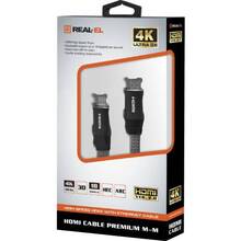 Кабель REAL EL HDMI 2.0 Premium M-M 1 м Grey (EL123500045)