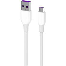 Кабель 2E USB-A - microUSB Glow 1 м White (2E-CCAM-WH)