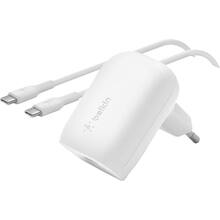 Сетевое зарядное устройство BELKIN Home Charger 30W PD PPS USB-С - USB-С 1 м (WCA005VF1MWH-B6)