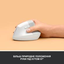 Мышь Logitech Lift Vertical Ergonomic Wireless/Bluetooth White (910-006475)