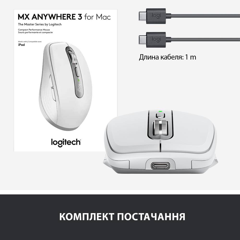 Огляд Миша Logitech MX Anywhere 3 for Mac Pale Grey (L910-005991)