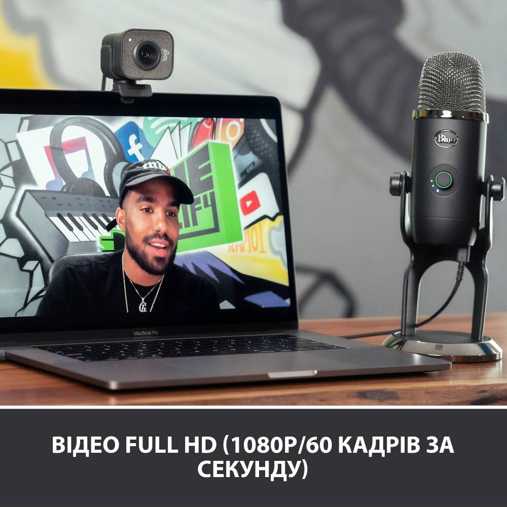 Web-камера LOGITECH StreamCam Graphite (960-001281) Якість відеозйомки, пікселів 1920 x 1080