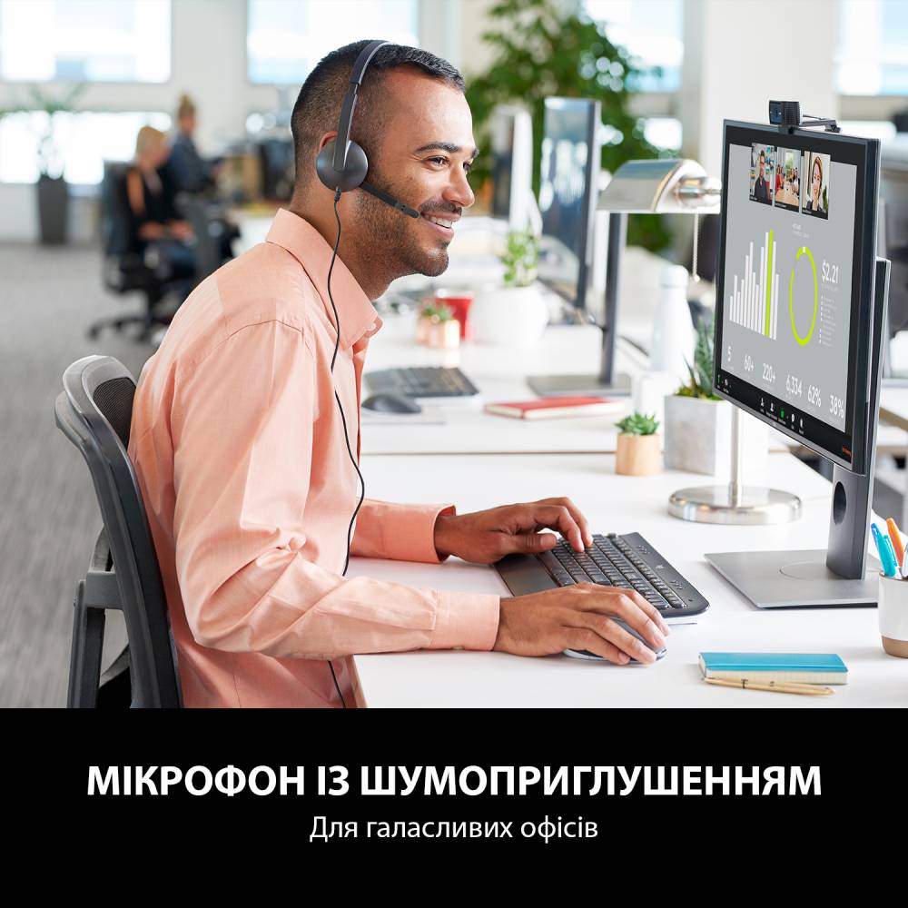 Гарнітура LOGITECH Stereo Headset H340 (981-000475) Клас класична