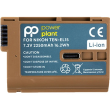 Акумулятор PowerPlant Nikon TEN-EL15 2250 мА/год із кабелем Type-C (CB970902)