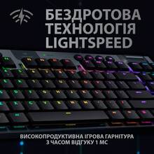 Клавиатура LOGITECH G915 TKL Tenkeyless LIGHTSPEED Wireless RGB Gaming Clicky US Carbon (920-009503)