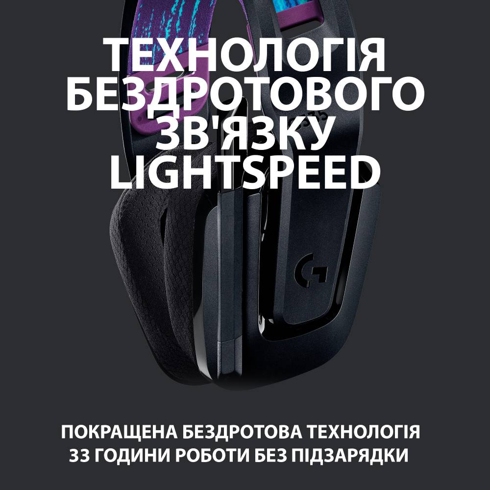 Гарнитура LOGITECH G535 LIGHTSPEED Wireless Gaming Headset BLACK-2.4GHZ (981-000972) Класс геймерская