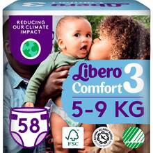 Підгузки Libero Comfort 5-9 кг 3 58 шт (7322541756752)