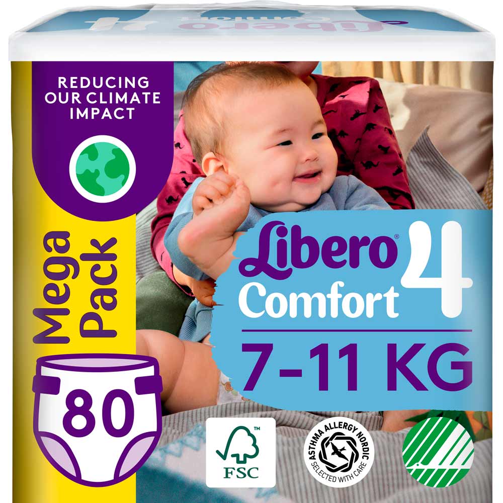 Підгузки Libero Comfort 7-11 кг 4 80 шт (7322541756820)