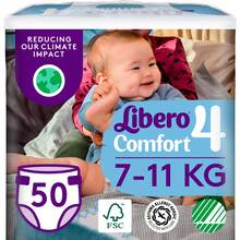 Подгузники Libero Comfort 7-11 кг 4 50 шт (7322541756844)