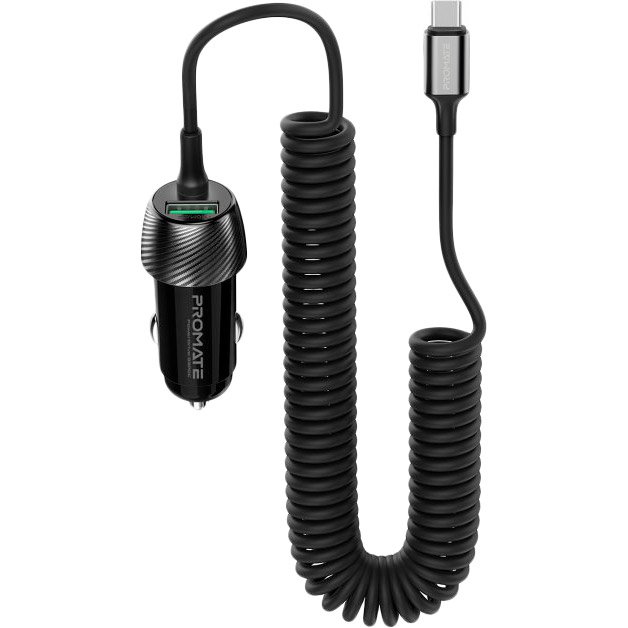 Автомобільний зарядний пристрій PROMATE PowerDrive-33PDC Black (powerdrive-33pdc.black) Автомобільний зарядний пристрій PROMATE PowerDrive-33PDC Black (powerdrive-33pdc.black)