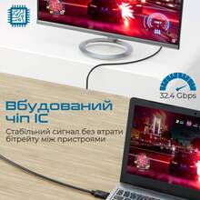 Кабель PROMATE DisplayPort 1.4 1,2 м (dplink-120.black)