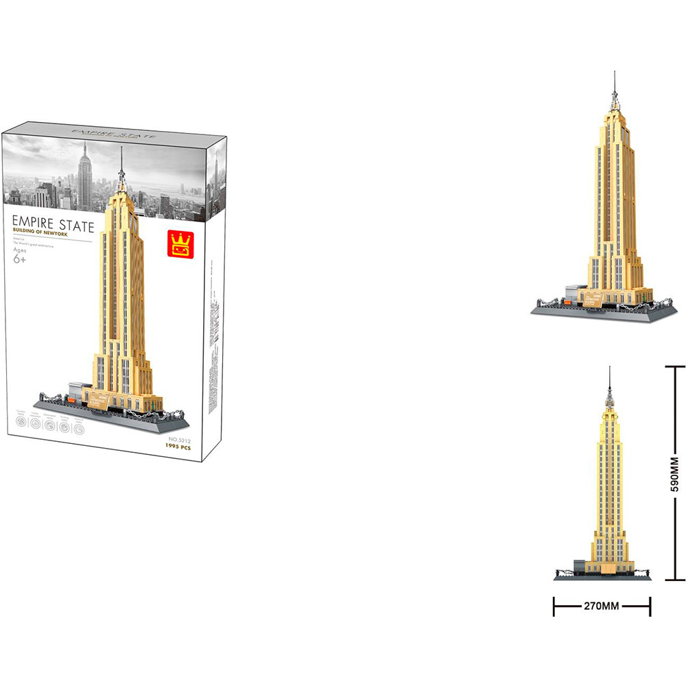 Конструктор Wange Емпайр-Стейт-Білдінг Нью-Йорк США (5212) Тип класичний