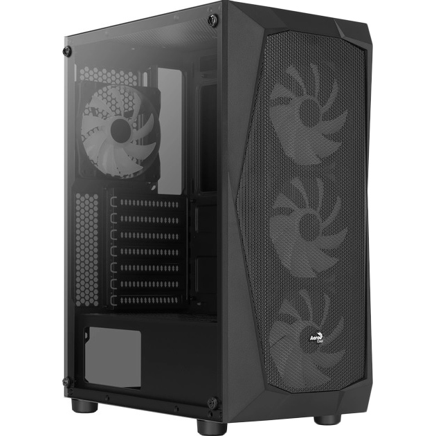 Корпус AEROCOOL Falcon Black (Falcon-G-BK-v2) Призначення для настільного комп'ютера