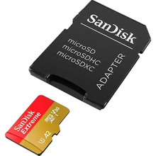 Карта памяти SANDISK 128GB C10 UHS-I U3 Extreme V30 + SD (SDSQXAA-128G-GN6MA0