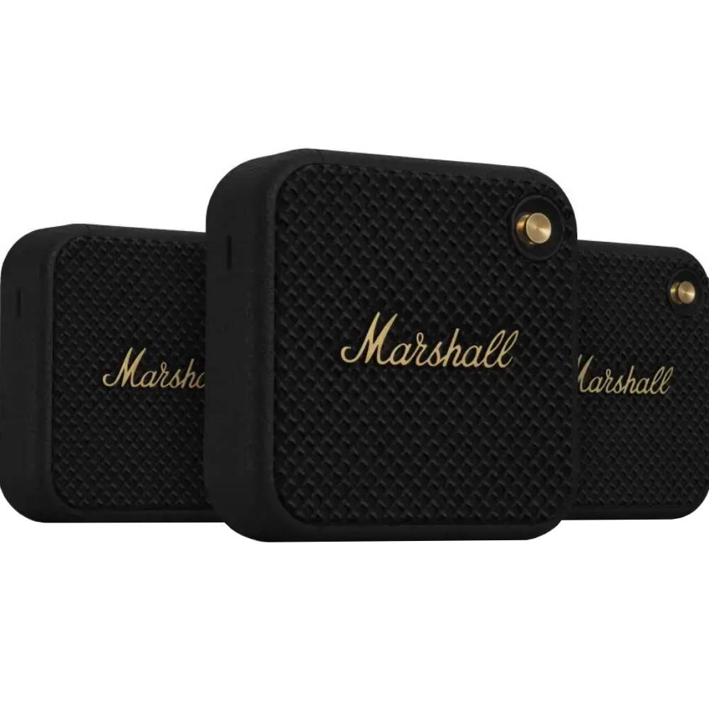 Внешний вид Портативная акустика MARSHALL Portable Speaker Willen Black and Brass (1006059)