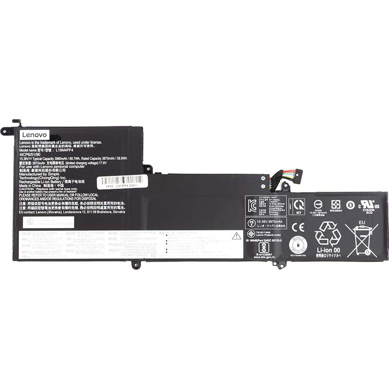 Аккумулятор для ноутбуков Lenovo Ideapad Yoga Slim 7-14IIL05 (L19C4PF4) 15.36V 3960 mAh (NB481514)