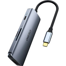 Док-станция CHOETECH USB-C 7-в-1 Grey (HUB-M19-GY)