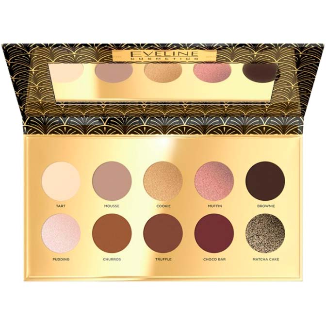 Палетка теней для век Eveline Harmony Eyeshadow Palette 10 тонов 10 г (5903416025245)
