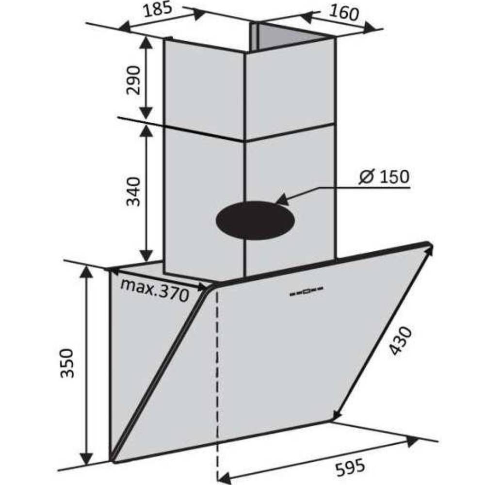 Фото Витяжка VENTOLUX MIRROR 60 IVG 1000 TRC